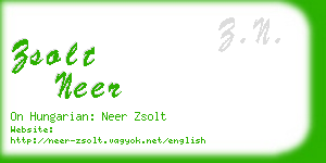 zsolt neer business card